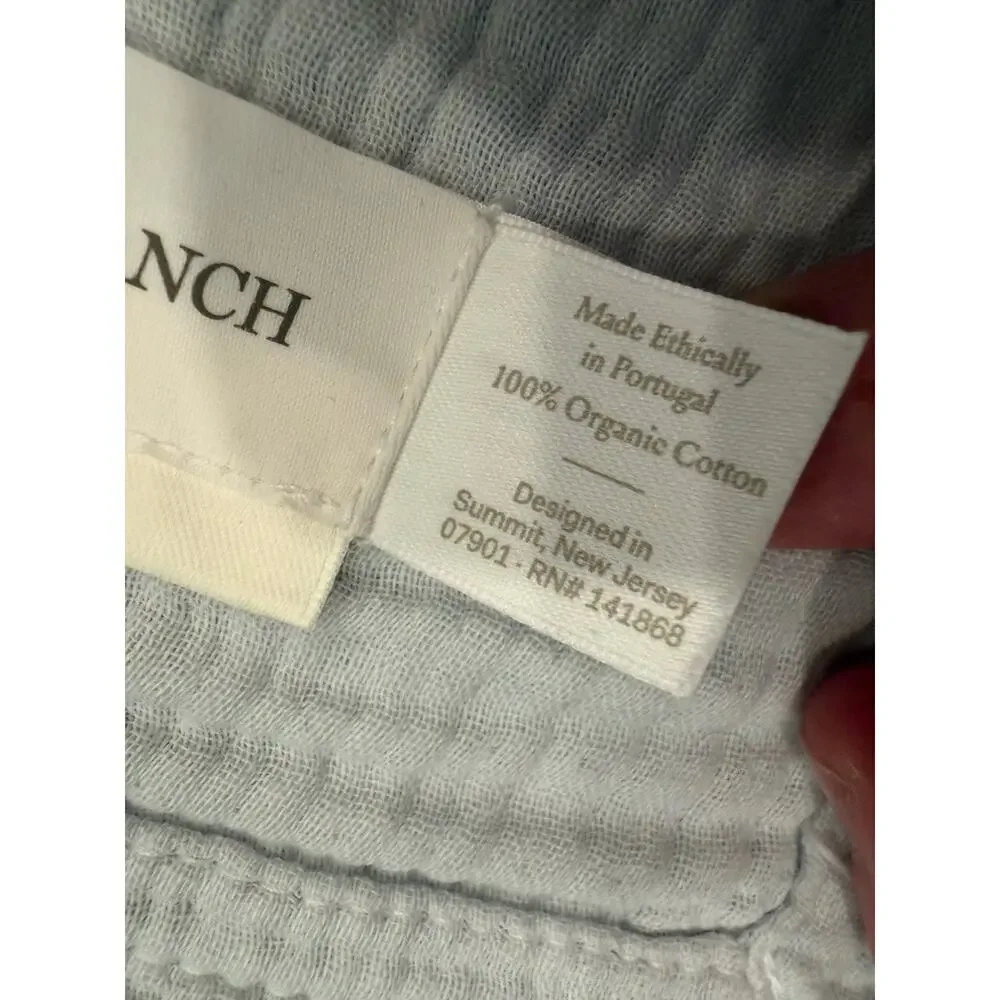 Boll & Branch Dream Bed Blanket Organic Cotton Sky Blue Full/ Queen NEW $319